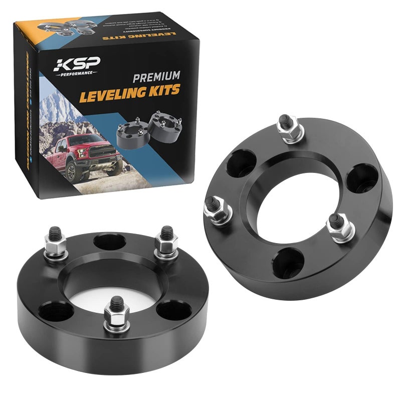 KSP PERFORMANCE KSP 2in Level Kits for F150 2004-2026,2" Front Leveling Lift Kits Compatible with Expedition 03-18,Mark LT 2005-2008, Aluminum Forged Strut Spacers Raise the Truck 2inchï¼ˆPackage of 2pcsï¼‰ - Image 1